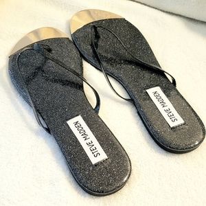 Steve Madden Black Glitter Sandal